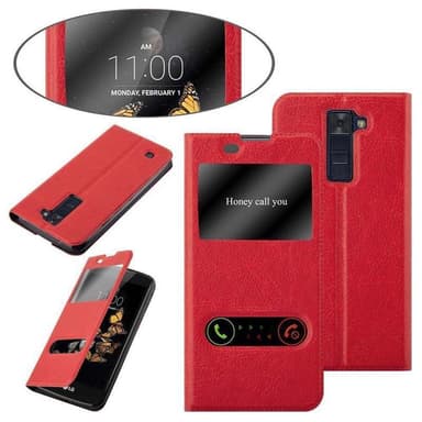 LG K8 2016 lommebokdeksel cover (rød)