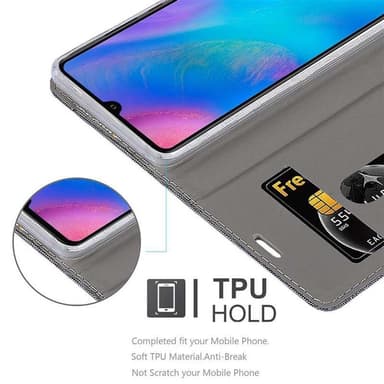 Huawei P30 lommebokdeksel etui (grå)