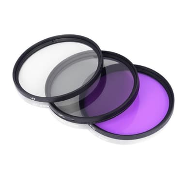 6-pack UV CPL FLD-filtersett med nødvendig tilbehør Sort 58mm