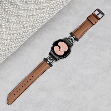 Rhinestone Black M-Type Link-klokkerem for Samsung Galaxy Watch 4/5/6-serien Brun
