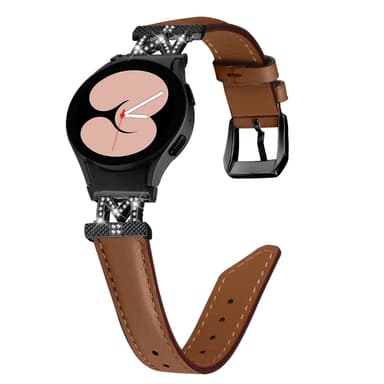 Rhinestone Black M-Type Link-klokkerem for Samsung Galaxy Watch 4/5/6-serien Brun