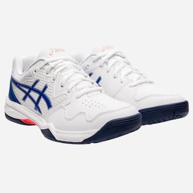 Asics Gel Dedicate 7 White/Lapis Lazuli Blue, Padel sko dame