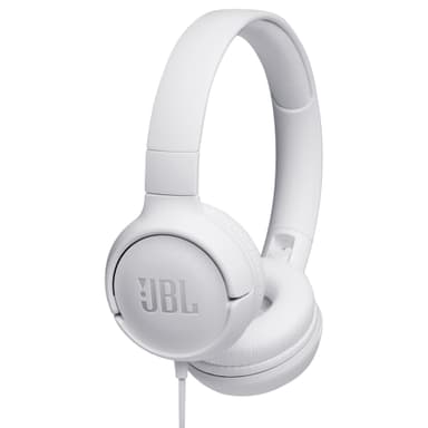 JBL Tune500 on-ear hodetelefoner (hvite)