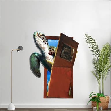 45x60cm sjøskilpadde veggdekal Selvklebende avtakbart dekal