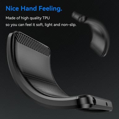 Slim-Fit TPU Telefondeksel til Nokia C32 - Svart