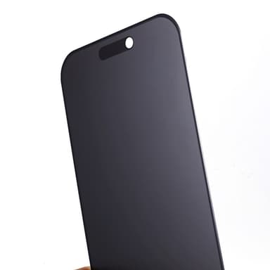 til iPhone 15 Pro herdet glass 180-graders anti-spion personvern 2 stk