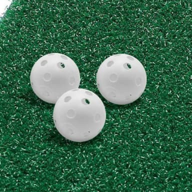 Treningsgolfballer med hull 10-pakning Hvit