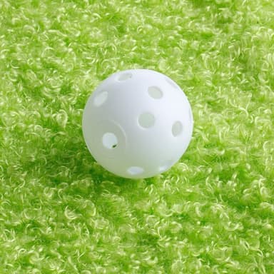 Treningsgolfballer med hull 10-pakning Hvit