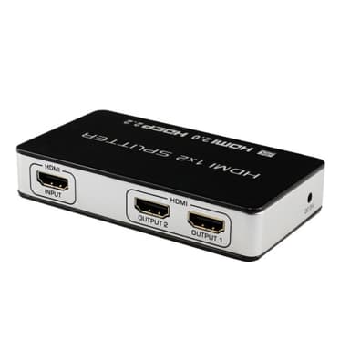 1 x 2 HDMI splitter UltraHD 4K 60Hz stöder 3D HDMI2.0 HDCP2.2