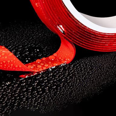 Röd film transparent dubbelsidig tejp Rød Length: 3 m, Width: 15 mm, Thickness: 1.0mm