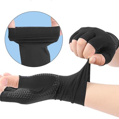 Sklisikre halvfingerhansker fitnesshansker 1 par S