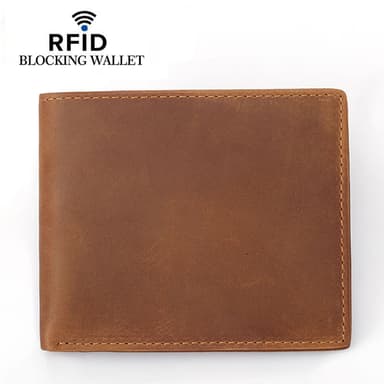 INF Lett sammenleggbar lommebokkortholder RFID-blokkering Brun