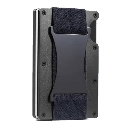 RFID-blockerande korthållarplånbok - rymmer 12-15 kort Sort