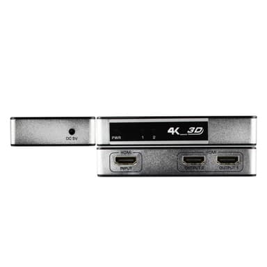 1 x 2 HDMI splitter UltraHD 4K 60Hz stöder 3D HDMI2.0 HDCP2.2