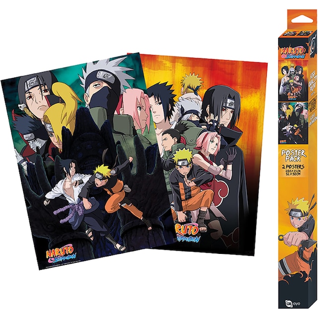 GB eye Naruto Shippuden Ninjas sett med to plakater
