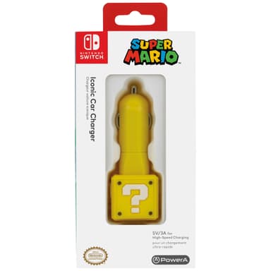 PowerA Nintendo Switch billader: Spørsmålstegn-blokk-design