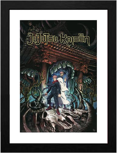 GB eye Jujutsu Kaisen innrammet plakat