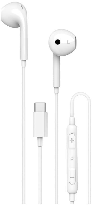 Unisynk USB-C in-ear hodetelefoner (hvit)