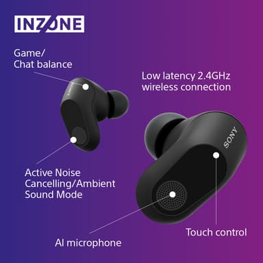 Sony Inzone Buds in-ear hodetelefoner for gaming (sort)