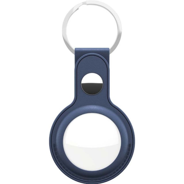 Keybudz nøkkelring av skinn til Apple AirTag (blå)