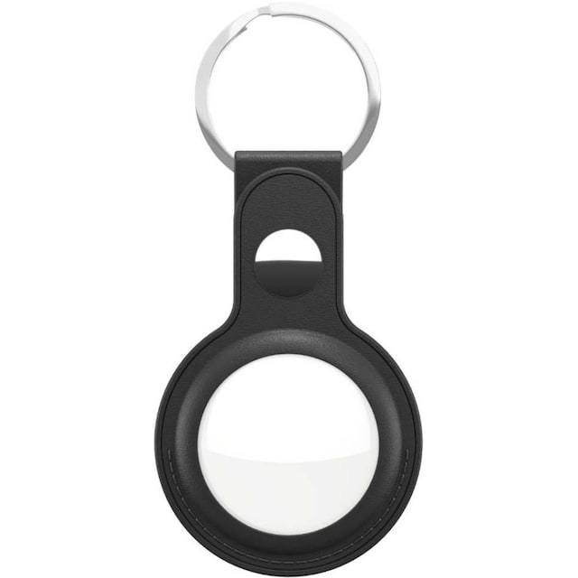 Keybudz nøkkelring av skinn til Apple AirTag (sort)