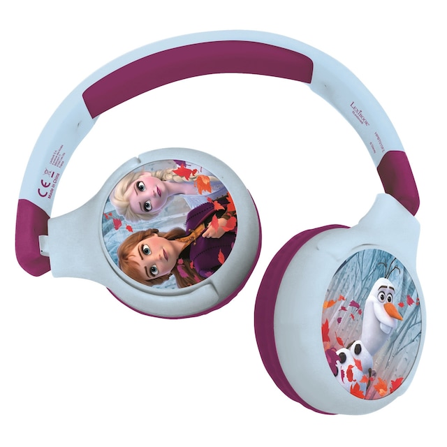 2 i 1 Bluetooth og kablet komfort sammenleggbare hodetelefoner med barnesikkert volum Frozen design