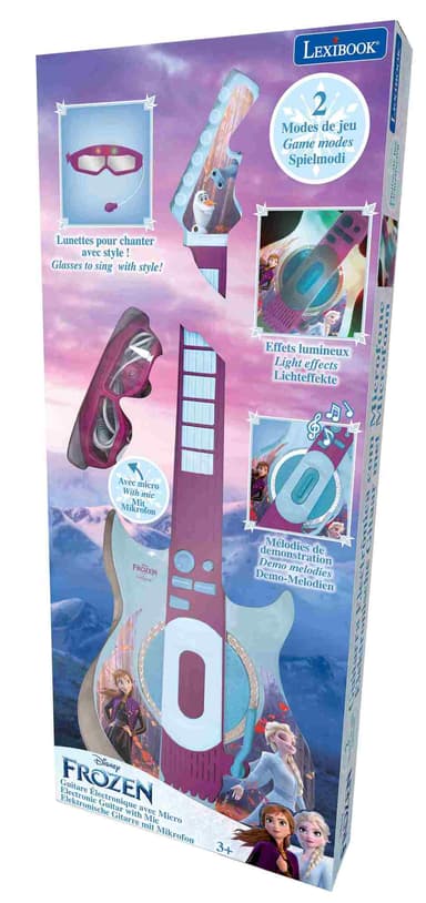 Frozen Electronic Lighting Guitar med mikrofon i brilleform