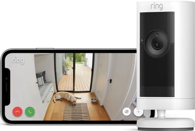 Ring Stick Up Cam Pro overvåkningskamera (hvit/batteri)