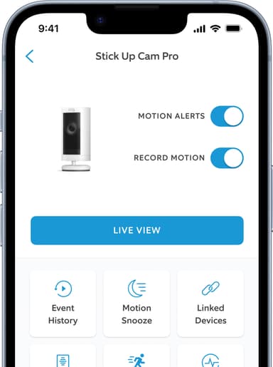 Ring Stick Up Cam Pro overvåkningskamera (hvit/batteri)