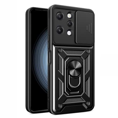 For Xiaomi Redmi 12 Lens Cover Telefonveske PC+TPU-deksel med støtte