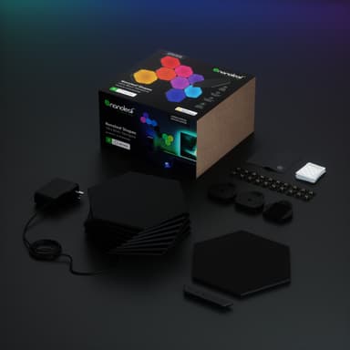 Nanoleaf Shapes Ultra Black Hexagon utvidelsespakke (3 paneler)