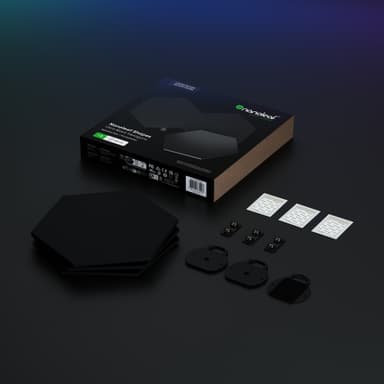 Nanoleaf Shapes Ultra Black Hexagon utvidelsespakke (3 paneler)