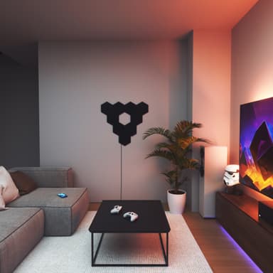 Nanoleaf Shapes Ultra Black Hexagon utvidelsespakke (3 paneler)