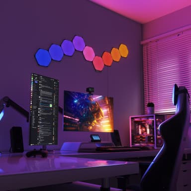 Nanoleaf Shapes Ultra Black Hexagon utvidelsespakke (3 paneler)