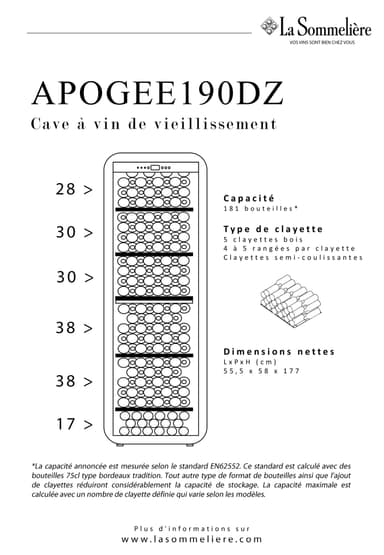 LaSommeliere vinskap APOGEE190DZ