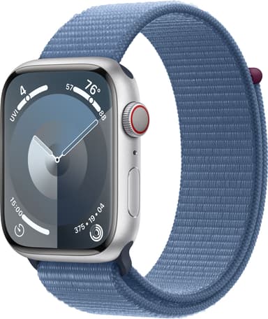 Apple Watch S9 45mm GPS+CEL (Silver Alu/Winter Blue Sport Loop)
