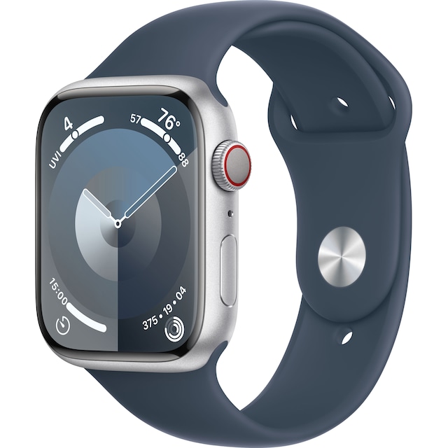 Apple Watch S9 45mm GPS+CEL (Silver Alu/Storm Blue Sport Band) S/M