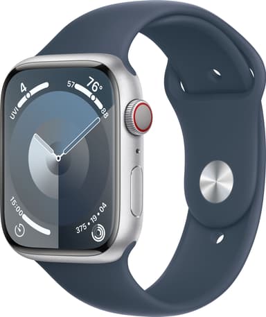 Apple Watch S9 45mm GPS+CEL (Silver Alu/Storm Blue Sport Band) S/M