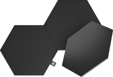 Nanoleaf Shapes Ultra Black Hexagon utvidelsespakke (3 paneler)