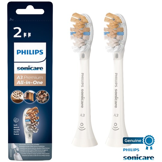 Philips Sonicare tannbørstehoder HX909210 (hvit, 2-pakning)