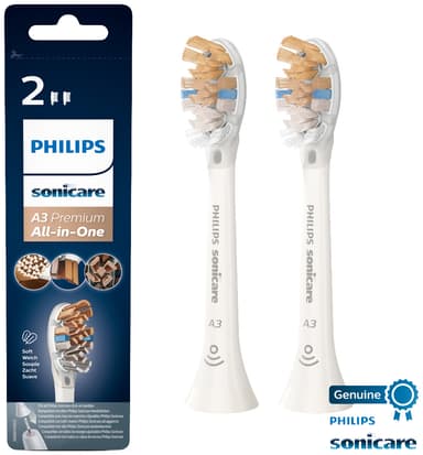 Philips Sonicare tannbørstehoder HX909210 (hvit, 2-pakning)