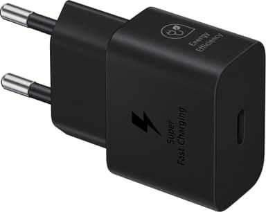 Samsung USB-C 25W vegglader med ladeledning (sort)