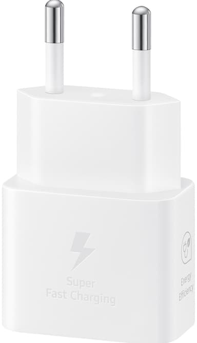 Samsung USB-C 25W vegglader med ladeledning (hvit)