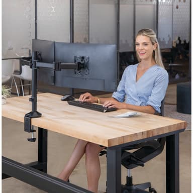 Fellowes Reflex dobbel skjermholder (sort)