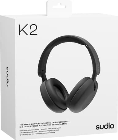 Sudio K2 trådløse around-ear hodetelefoner (sort)