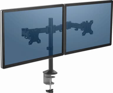 Fellowes Reflex dobbel skjermholder (sort)