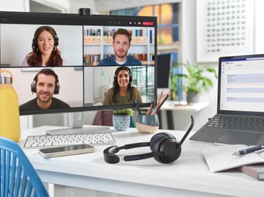 Jabra Evolve2 55 MS Teams USB-A hodetelefoner (sort)