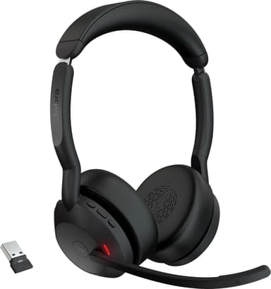Jabra Evolve2 55 MS Teams USB-A hodetelefoner (sort)