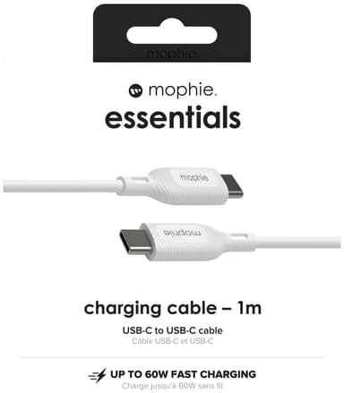 Mophie Essentials USB-C-kabel (hvit)