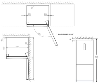 Epoq kombiskap EBF185W23D